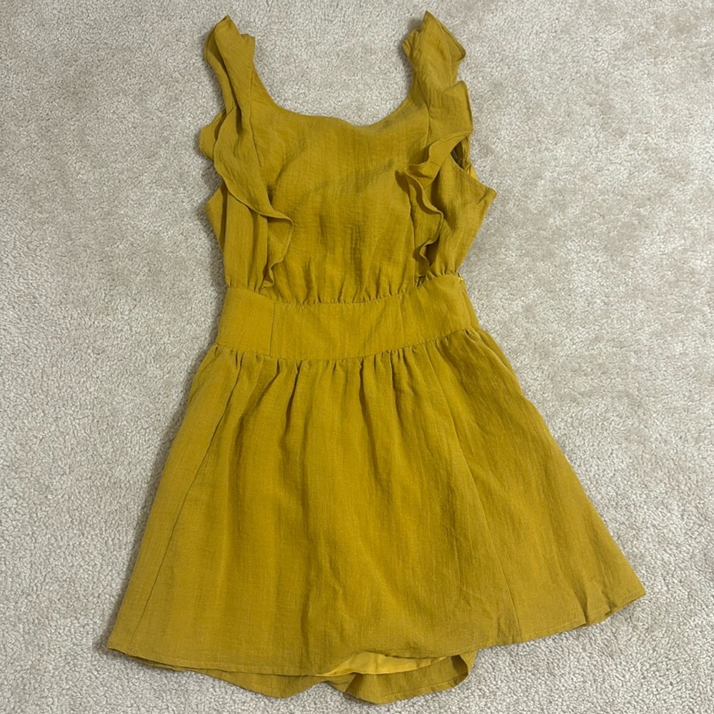 NEW! Ruffle Summer Linen Mini Dress